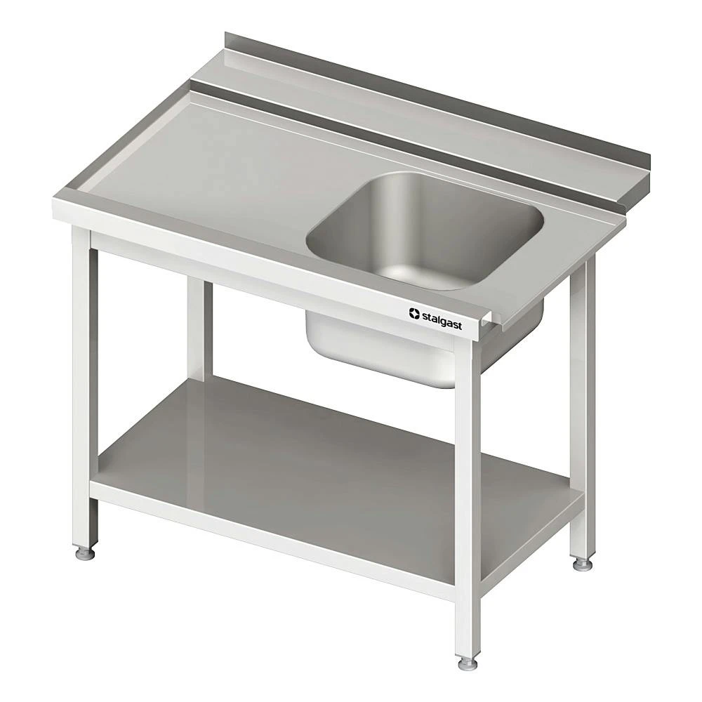 Stalgast Edelstahl Zulauftisch Mit Becken Auf 2 Beinen, 700 Mm Breit, Anbauseite Links 7 Stalgast Edelstahl Zulauftisch Mit Becken Auf 2 Beinen, 700 Mm Breit, Anbauseite Links – Bild 7