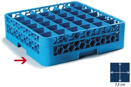 6x Spülkorb Für Geschirr Und Gläser, LxB 500 X 500 Mm, 9 Fächer, Lichtes Fachmaß 150 X 150 Mm, Grau 7 6x Spülkorb Für Geschirr Und Gläser, LxB 500 X 500 Mm, 9 Fächer, Lichtes Fachmaß 150 X 150 Mm, Grau – Bild 7