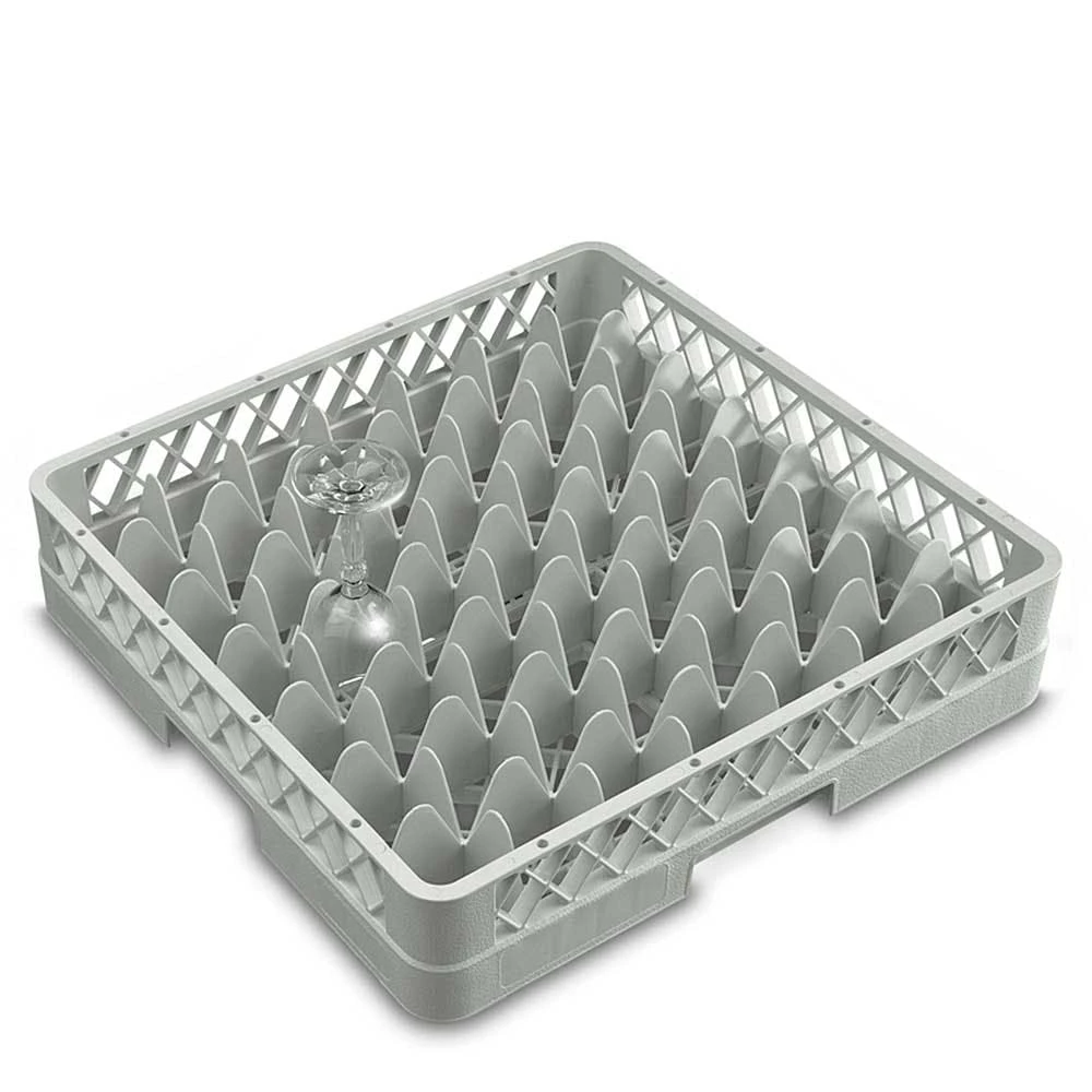 6x Spülkorb Für Geschirr Und Gläser, LxB 500 X 500 Mm, 9 Fächer, Lichtes Fachmaß 150 X 150 Mm, Grau 2 6x Spülkorb Für Geschirr Und Gläser, LxB 500 X 500 Mm, 9 Fächer, Lichtes Fachmaß 150 X 150 Mm, Grau – Bild 2