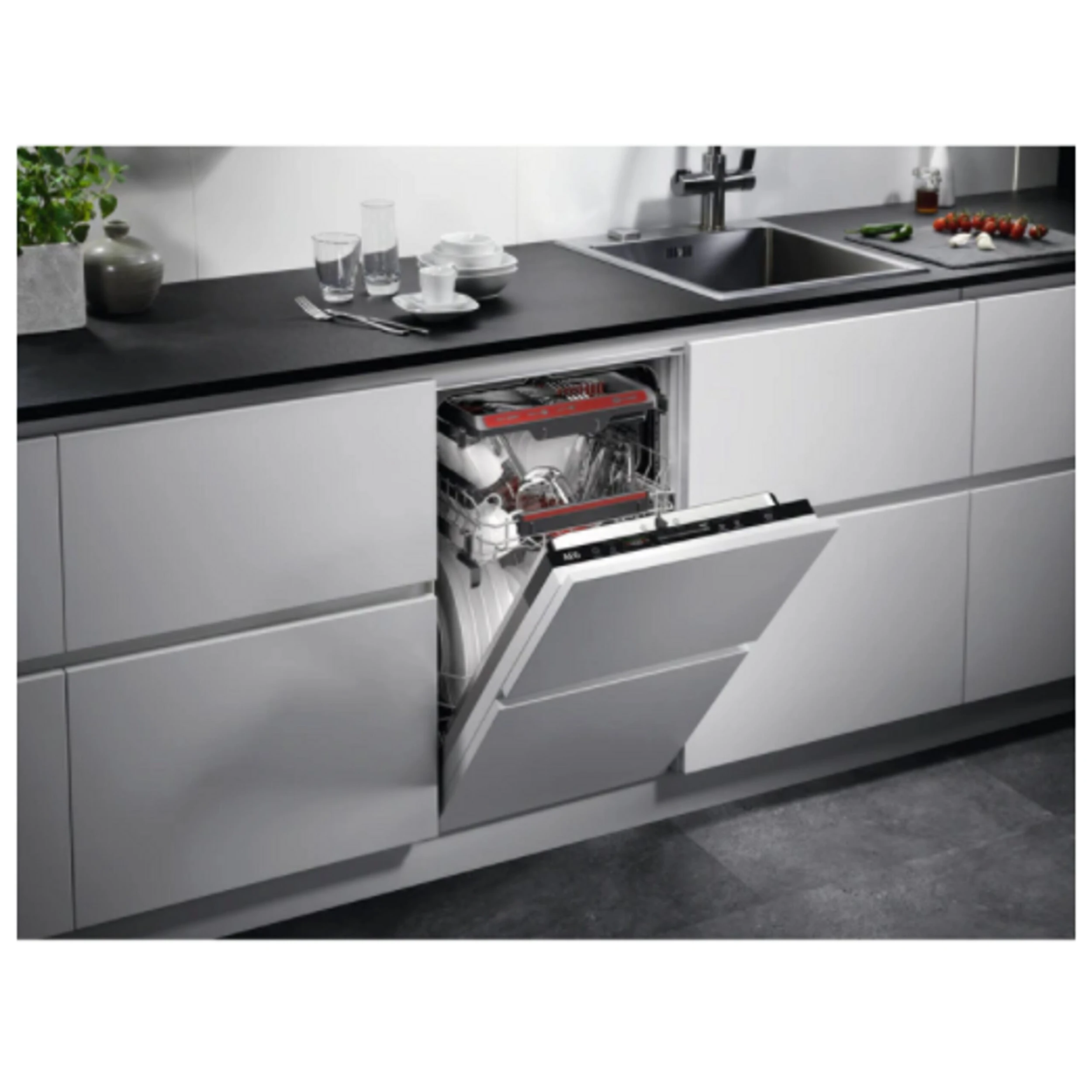 AEG FSE72507P VOLLINTEGRIERTER-GESCHIRRSPÜLER / 45CM / AIRDRY - PERFEKTE TROCKNUNGSERGEBNISSE / MAXIFLEX BESTECKSCHUBLADE / QUICKSELECT DISPLAY 4 AEG FSE72507P VOLLINTEGRIERTER-GESCHIRRSPÜLER / 45CM / AIRDRY - PERFEKTE TROCKNUNGSERGEBNISSE / MAXIFLEX BESTECKSCHUBLADE / QUICKSELECT DISPLAY – Bild 4